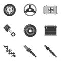 Vector set of auto spare parts