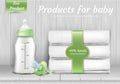 Vector set of baby care accessories