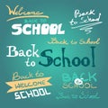 Vector set of back to school sketch style elements Royalty Free Stock Photo