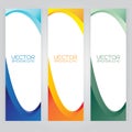 Vector set background Abstract header colorful Set of wavy banners B