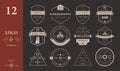 Vector set of badges Photography and Videography