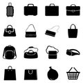 Vector Set of Bags Icons Royalty Free Stock Photo