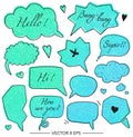 Vector set of balloons for inscriptions