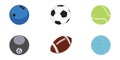 Vector set of balls for a variety of sports