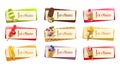 Vector set of banners with ice cream Royalty Free Stock Photo