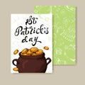 Vector set of banners for St. Patrick`s Day. Illustration with hand drawn sketch.