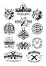 Vector set of barbershop logos, signage