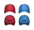 Vector set of Baseball caps Royalty Free Stock Photo