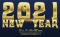 Gold 2021 new year Vector set of beautiful gold alphabet letters, numbers and punctuation symbols. Art Deco thin style Royalty Free Stock Photo