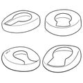 Vector set of bedpan Royalty Free Stock Photo