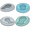 Vector set of bedpan Royalty Free Stock Photo