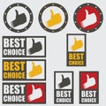 Vector set of best choice icons. Royalty Free Stock Photo