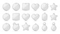 Vector Set of Blank Metallic Pet ID Tags and Charms Royalty Free Stock Photo