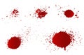 Vector set blood splashes