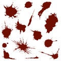 Vector Set of Blood Spots