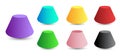 Vector set of blunted cones with gradients and shadow for game, icon, package design, logo, mobile, ui, web, education
