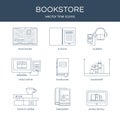 Vector set of books