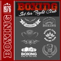 Vector Set - Boxing World Champion Labels and Icons