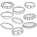 Vector set of bracelet Royalty Free Stock Photo