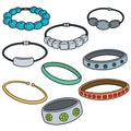 Vector set of bracelet Royalty Free Stock Photo