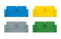 Vector set of bright beautiful sofas Royalty Free Stock Photo