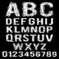 Vector set of broken white alphabet