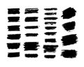 Vector set of brush strokes