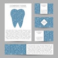 Vector set business card templates dental clinic. Royalty Free Stock Photo