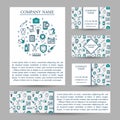 Vector set business card templates dental clinic. Royalty Free Stock Photo