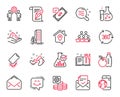 Vector Set of Business icons related to Approved mail, Teamwork and 360 degree. Vector Royalty Free Stock Photo