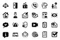 Vector Set of Business icons related to Checkbox, Doctor and Timer. Vector