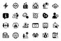 Vector Set of Business icons related to Cloud computing, Find user and Recovery internet. Vector Royalty Free Stock Photo