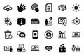 Vector Set of Business icons related to Cloud computing, Love chat and Buyer. Vector