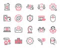Vector Set of Business icons related to Customisation, Construction document and Global engineering. Vector