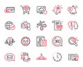 Vector Set of Business icons related to Engineering documentation, Remove purchase and 360 degrees. Vector