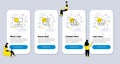 Vector Set of Business icons related to International recruitment, Medical analyzes and Interview job. Vector
