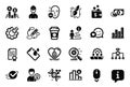 Vector Set of Business icons related to Keywords, Search statistics and Scroll down. Vector