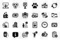 Vector Set of Business icons related to Recovery devices, Arena stadium and Parking. Vector