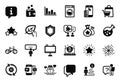 Vector Set of Business icons related to Star, Loyalty points and Chemistry lab. Vector