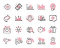 Vector Set of Business icons related to Survey results, Web search and Share. Vector