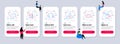 Vector Set of Business icons related to Thermometer, Workflow and Cloud system. Vector