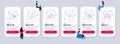 Vector Set of Business icons related to Verified locker, Heartbeat and Engineer. Vector