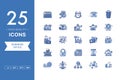 Vector set of Business Office icons Royalty Free Stock Photo