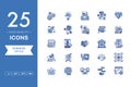 Vector set of Business Office icons Royalty Free Stock Photo