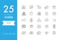 Vector set of Business Office icons Royalty Free Stock Photo