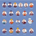 Vector set of business people, such as policeman Royalty Free Stock Photo