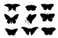 Vector set of butterflies Royalty Free Stock Photo