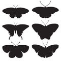 Vector set with butterflies Royalty Free Stock Photo