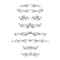 Vector set of calligraphic design elements, page Royalty Free Stock Photo