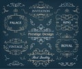 Vector set of calligraphic design elements page